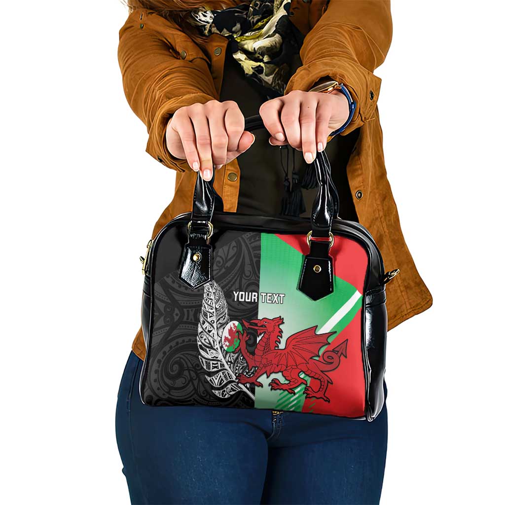 New Zealand and Wales Rugby Custom Shoulder Handbag Aotearoa All Black Combine Welsh Dragon LT14