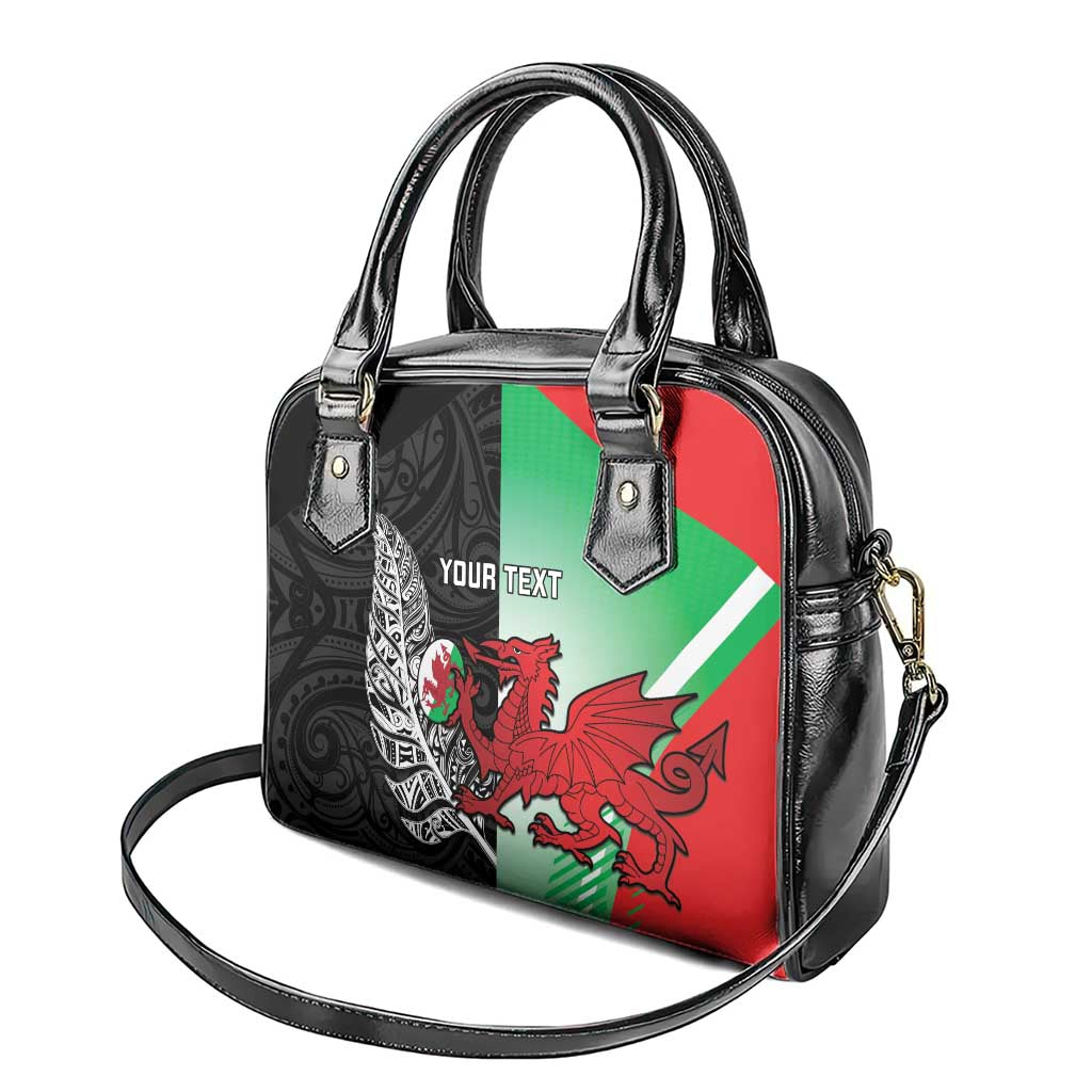 New Zealand and Wales Rugby Custom Shoulder Handbag Aotearoa All Black Combine Welsh Dragon LT14