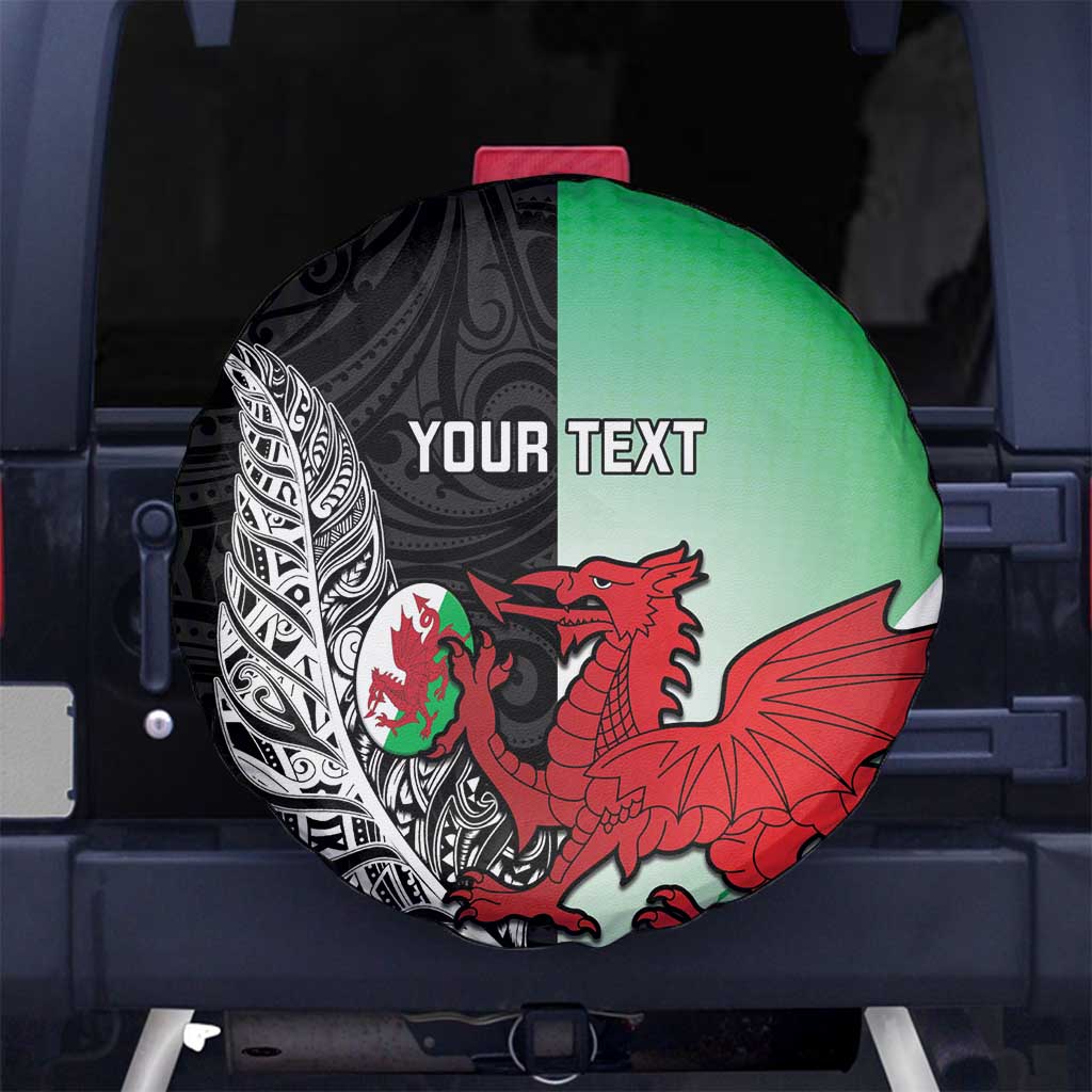 New Zealand and Wales Rugby Custom Spare Tire Cover Aotearoa All Black Combine Welsh Dragon LT14