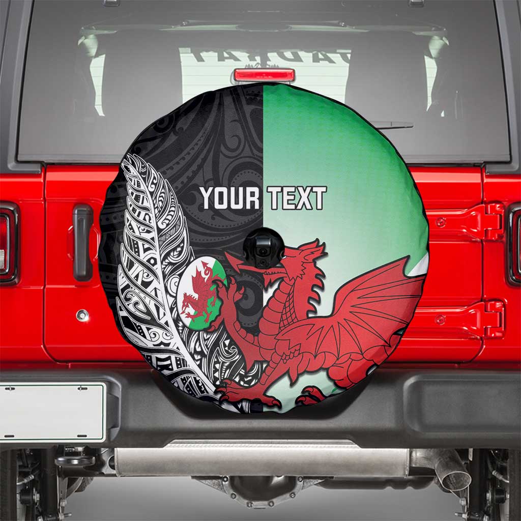 New Zealand and Wales Rugby Custom Spare Tire Cover Aotearoa All Black Combine Welsh Dragon LT14