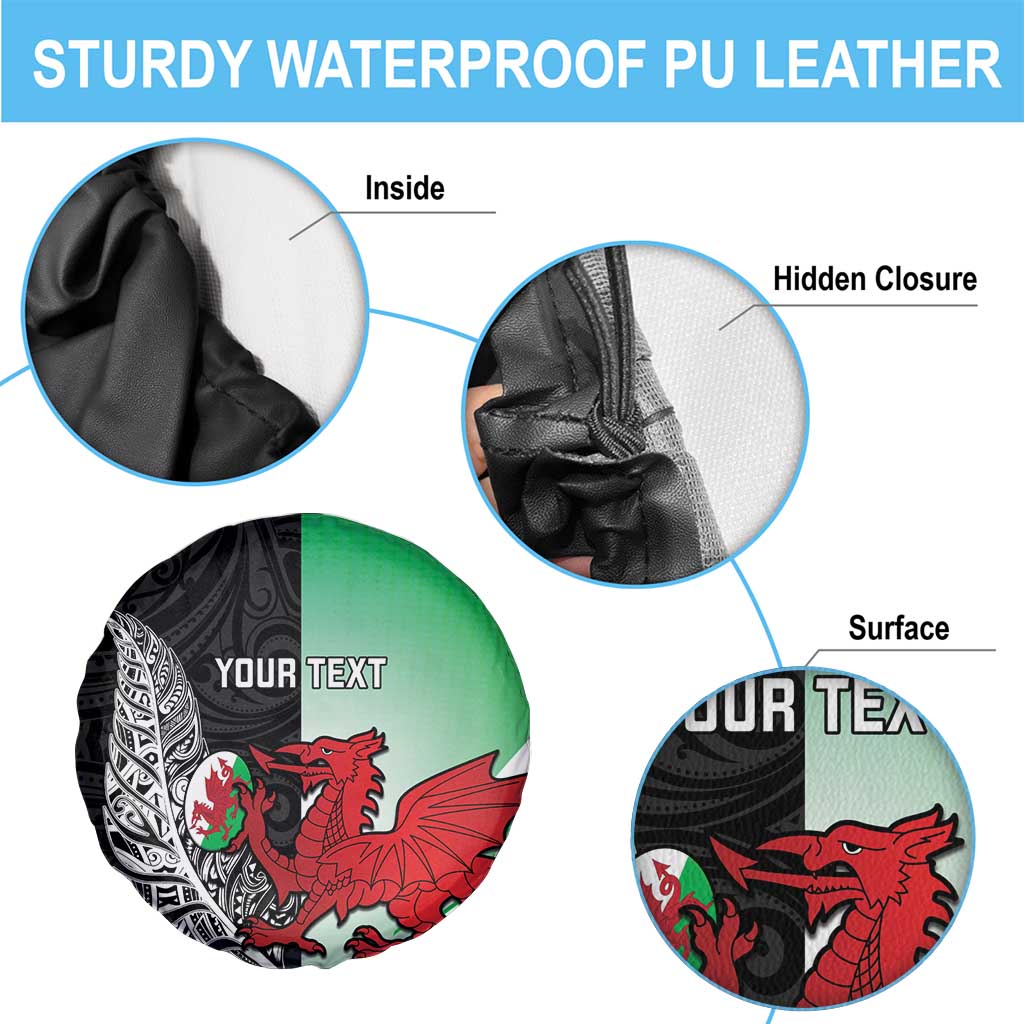 New Zealand and Wales Rugby Custom Spare Tire Cover Aotearoa All Black Combine Welsh Dragon LT14