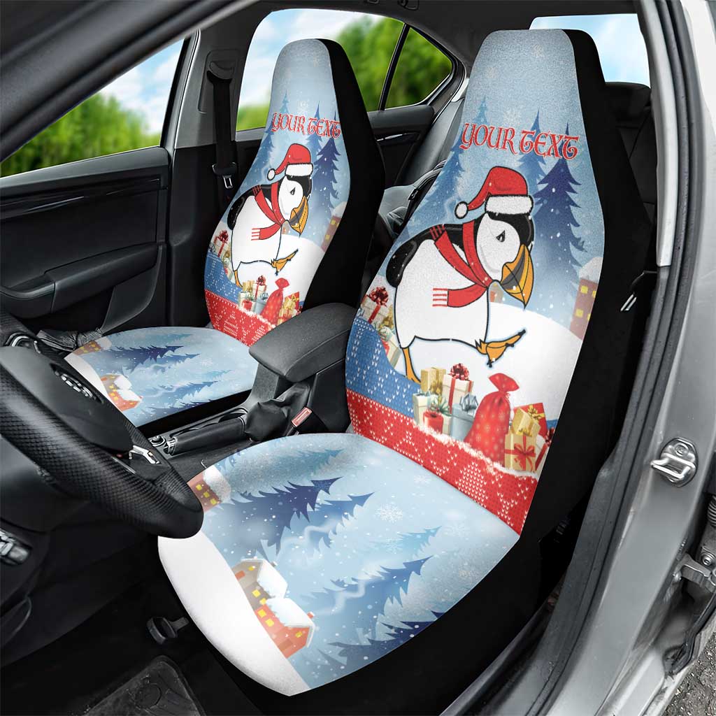 Personalised Puffin Iceland Christmas Car Seat Cover Merry Xmas Winter Vibes LT14