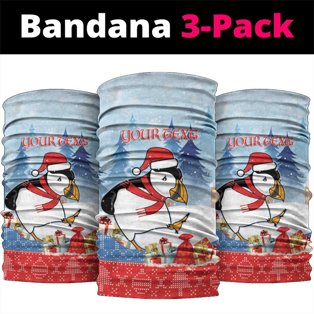 Personalised Puffin Iceland Christmas Neck Gaiter Merry Xmas Winter Vibes LT14