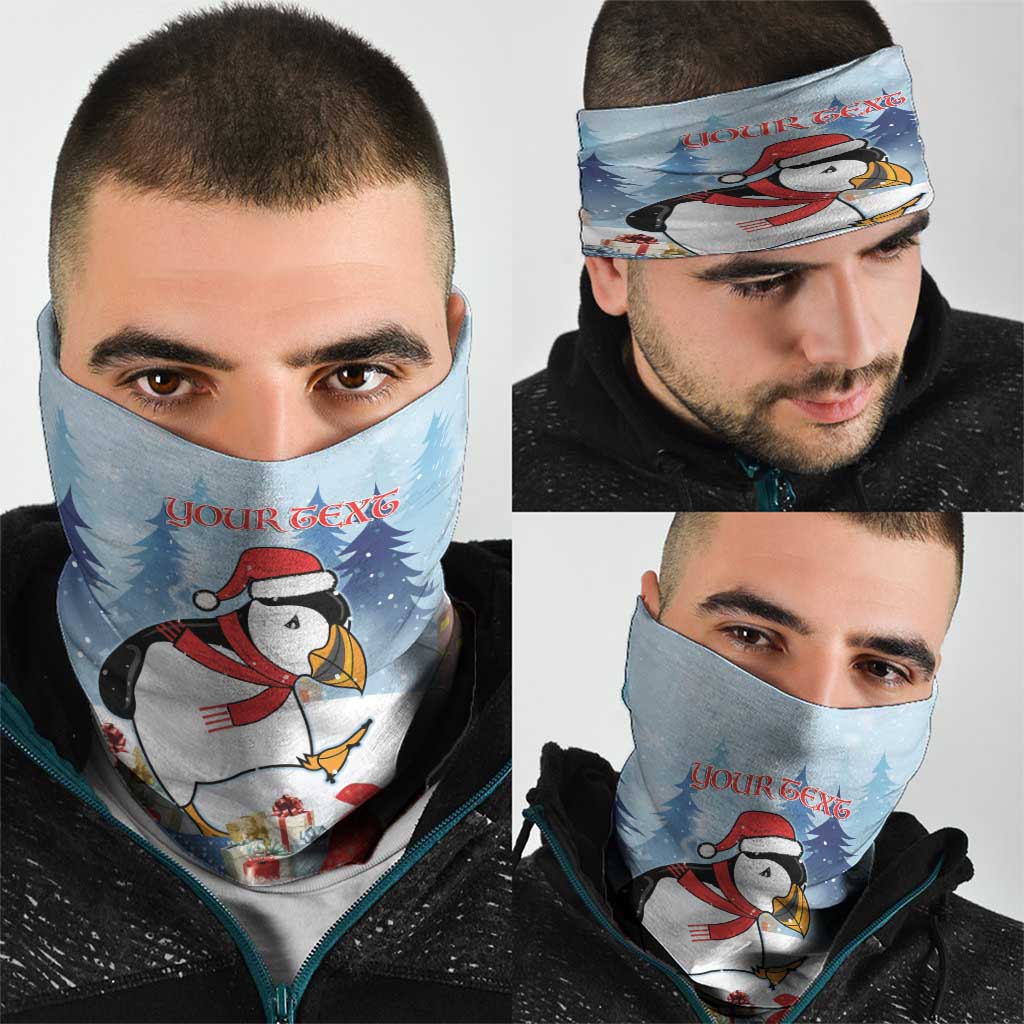 Personalised Puffin Iceland Christmas Neck Gaiter Merry Xmas Winter Vibes LT14