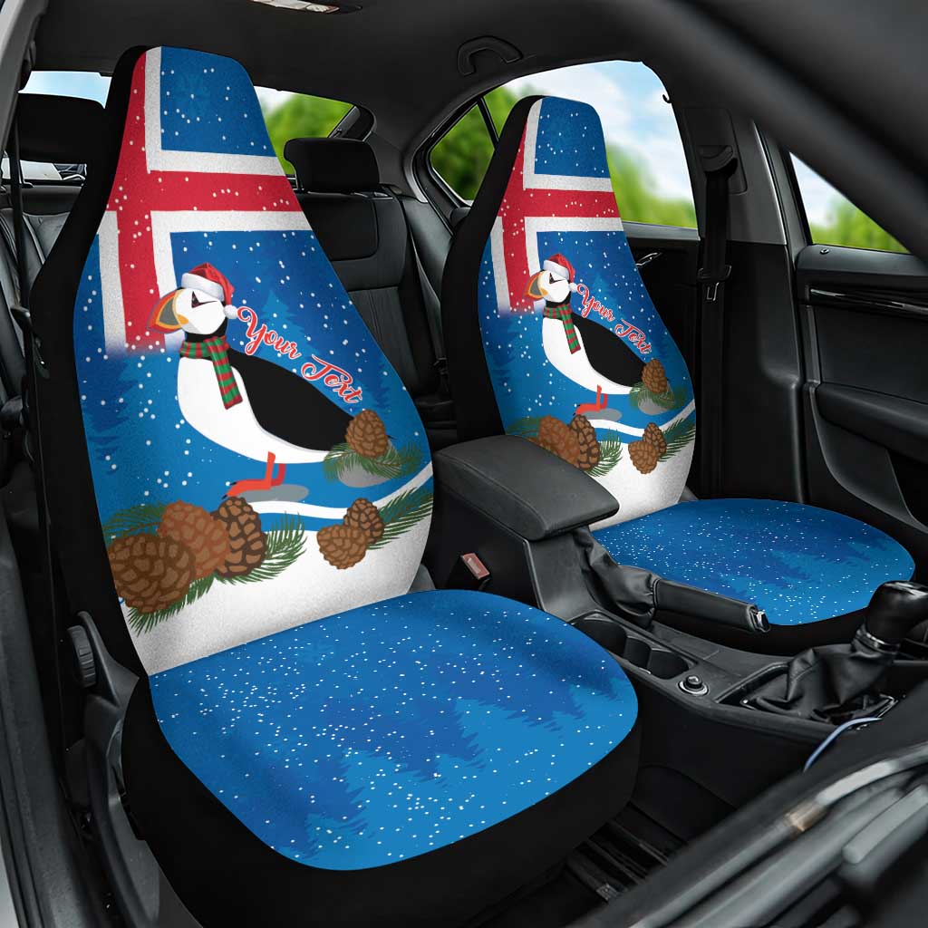 Personalised Iceland Christmas Car Seat Cover Puffin Santa Winter Flag Style LT14