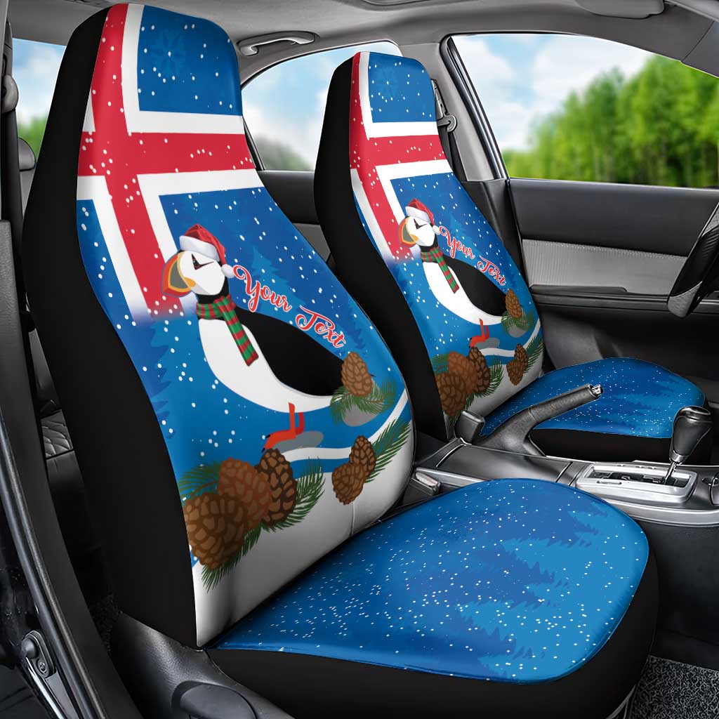 Personalised Iceland Christmas Car Seat Cover Puffin Santa Winter Flag Style LT14