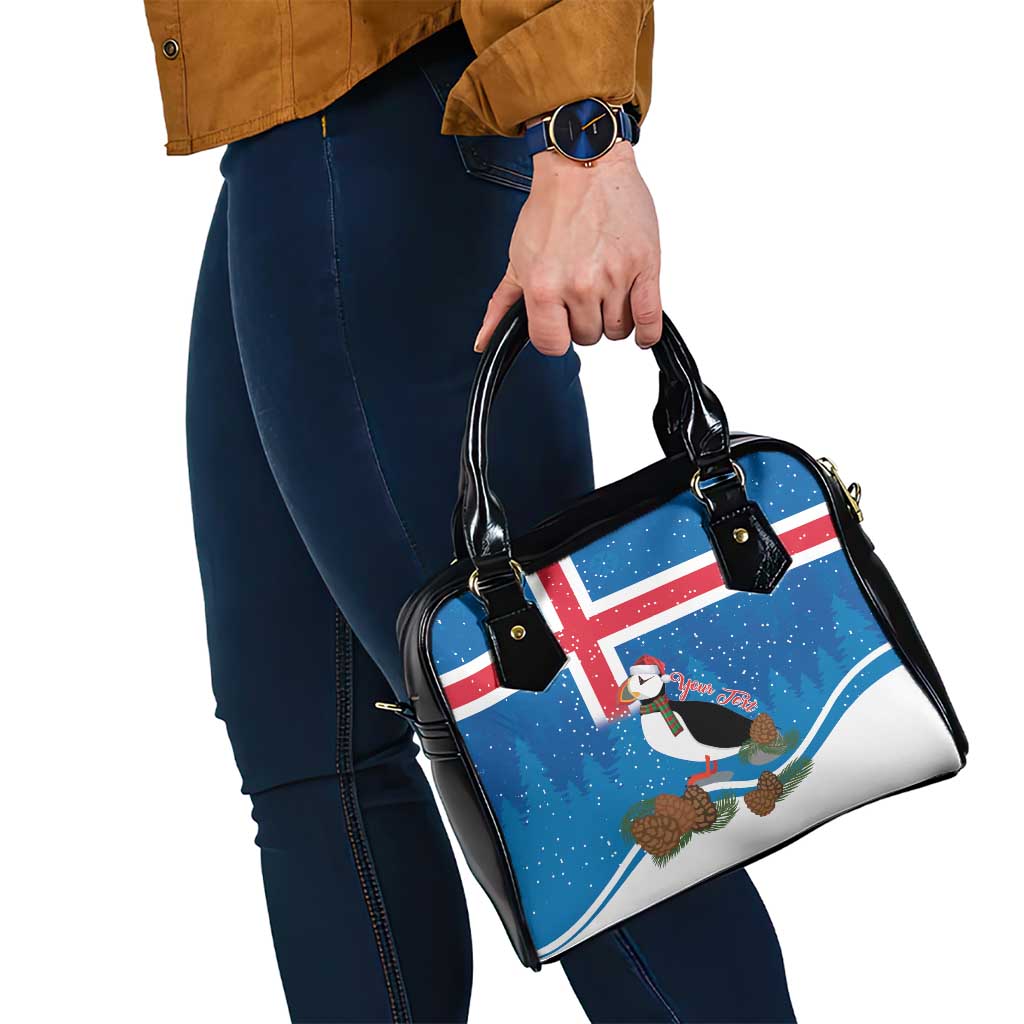 Personalised Iceland Christmas Shoulder Handbag Puffin Santa Winter Flag Style LT14