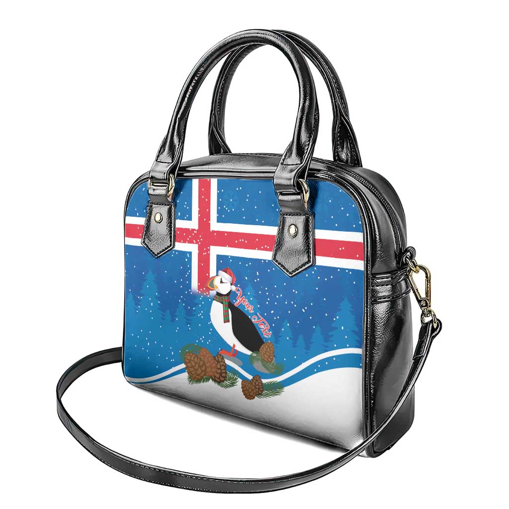 Personalised Iceland Christmas Shoulder Handbag Puffin Santa Winter Flag Style LT14