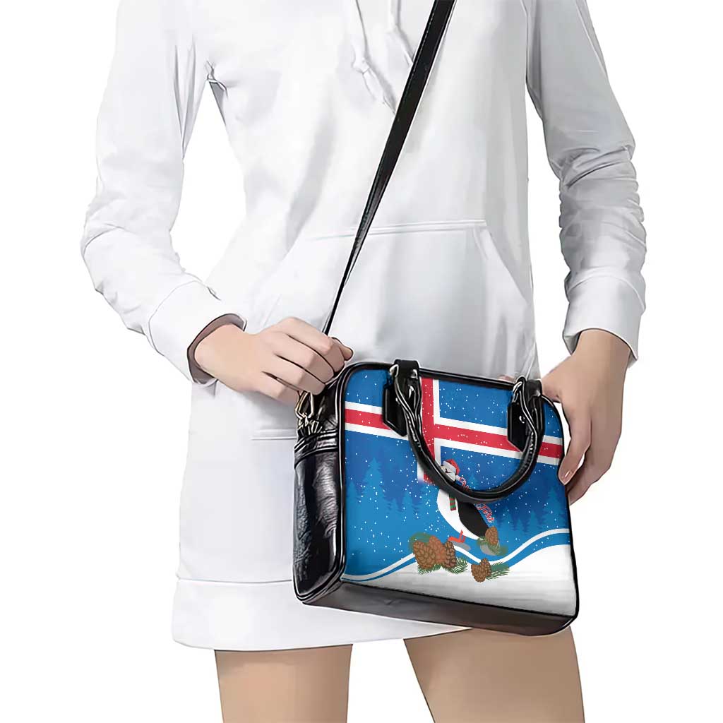 Personalised Iceland Christmas Shoulder Handbag Puffin Santa Winter Flag Style LT14