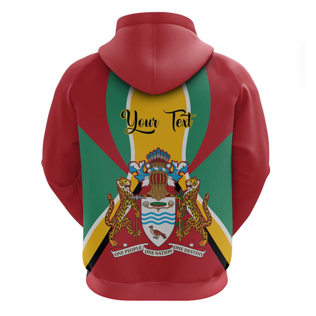 Personalized Guyana Coat Of Arms Hoodie Flag Color LT14