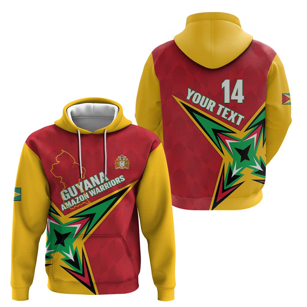 Custom Guyana Cricket Hoodie Go Champions Amazon Warriors LT14