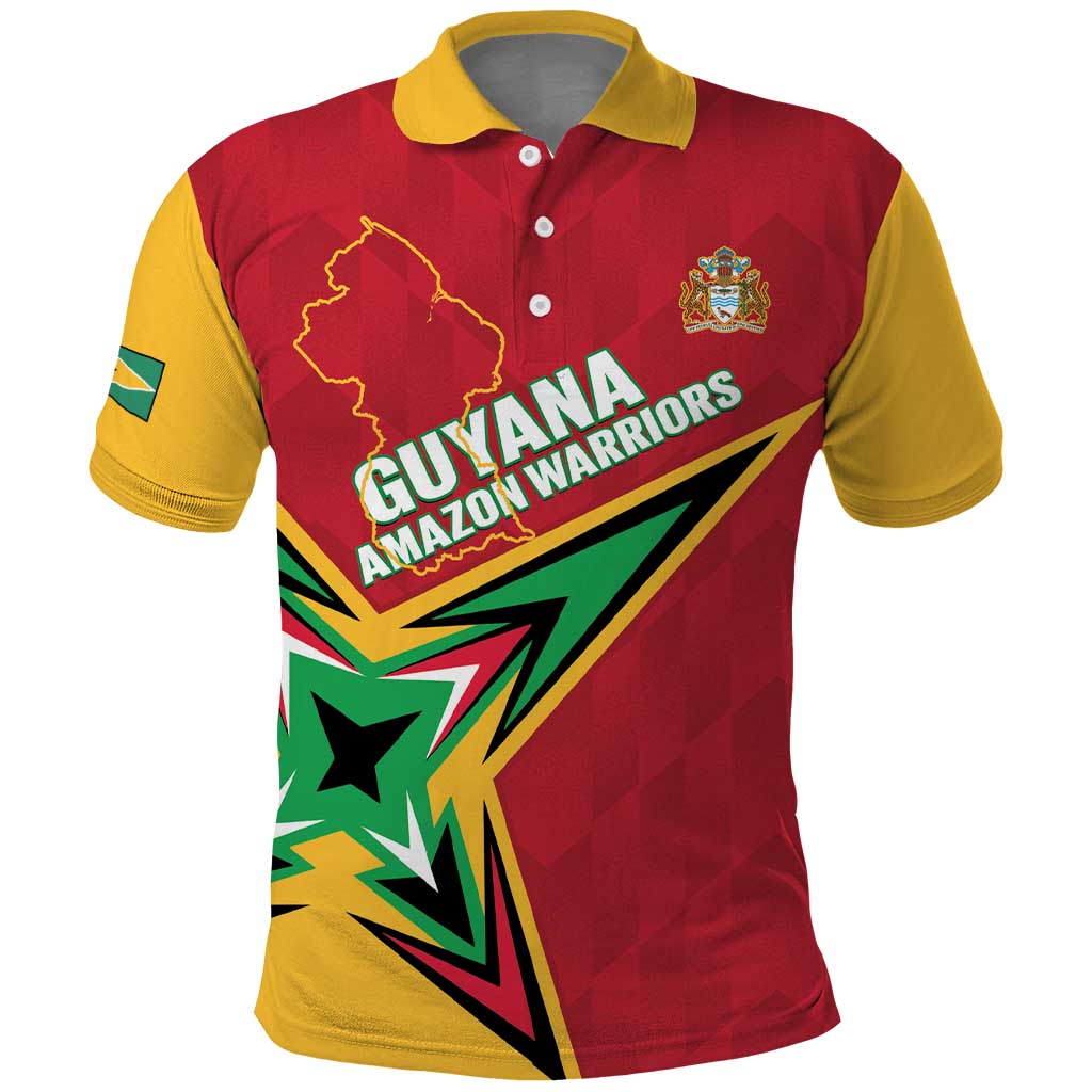 Custom Guyana Cricket Polo Shirt Go Champions Amazon Warriors LT14