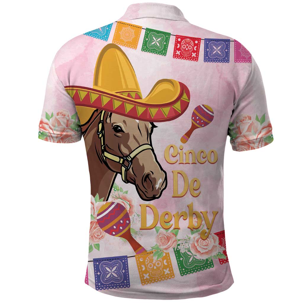Cinco De Derby Polo Shirt 2025 Sombrero Horse Racing LT14