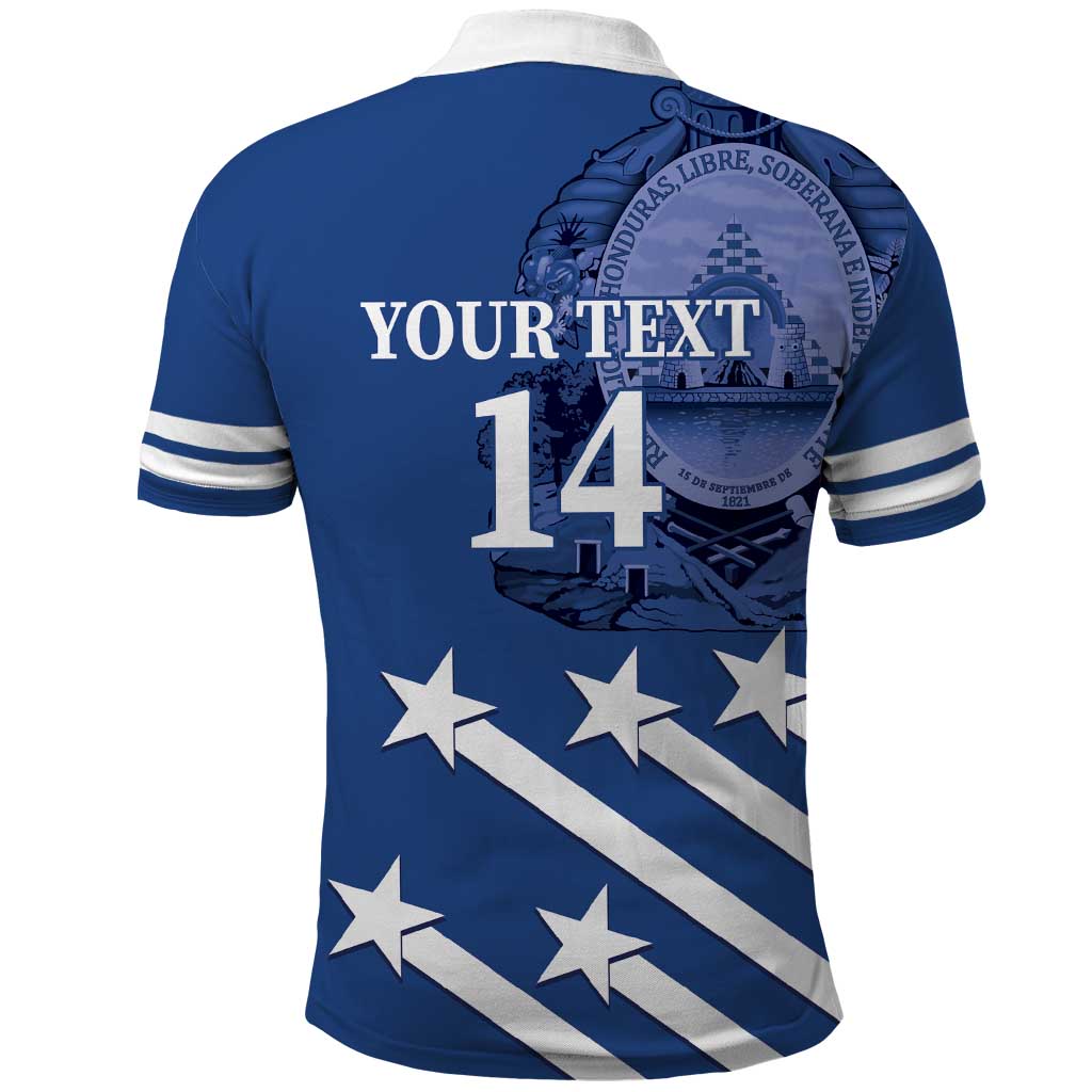 Custom Honduras Football Polo Shirt 2025 Vamos Los Catrachos LT14