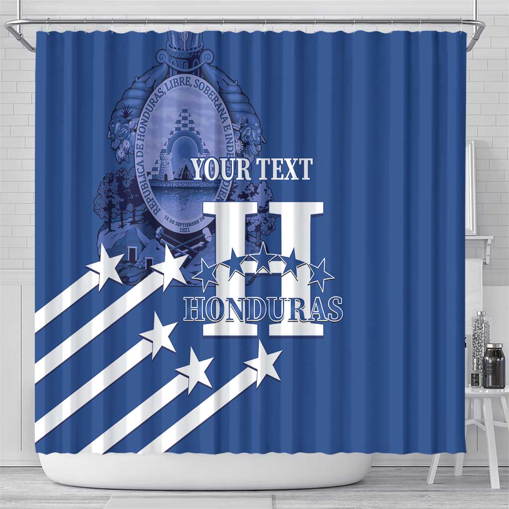 Custom Honduras Football Shower Curtain 2025 Vamos Los Catrachos LT14