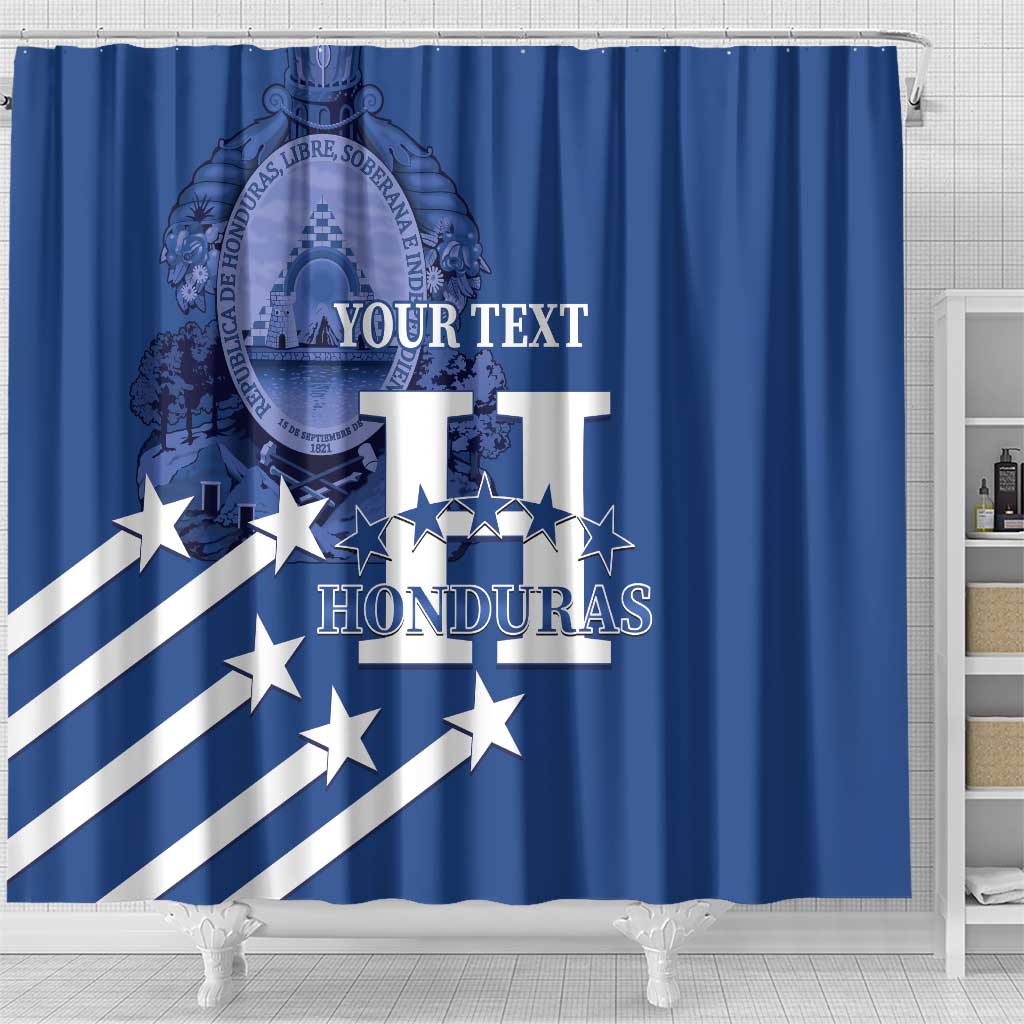 Custom Honduras Football Shower Curtain 2025 Vamos Los Catrachos LT14