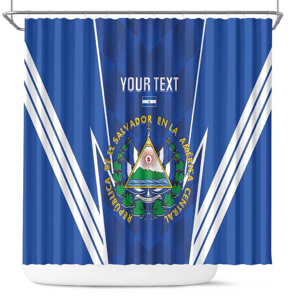 Custom El Salvador Football Shower Curtain 2025 Vamos La Selecta LT14