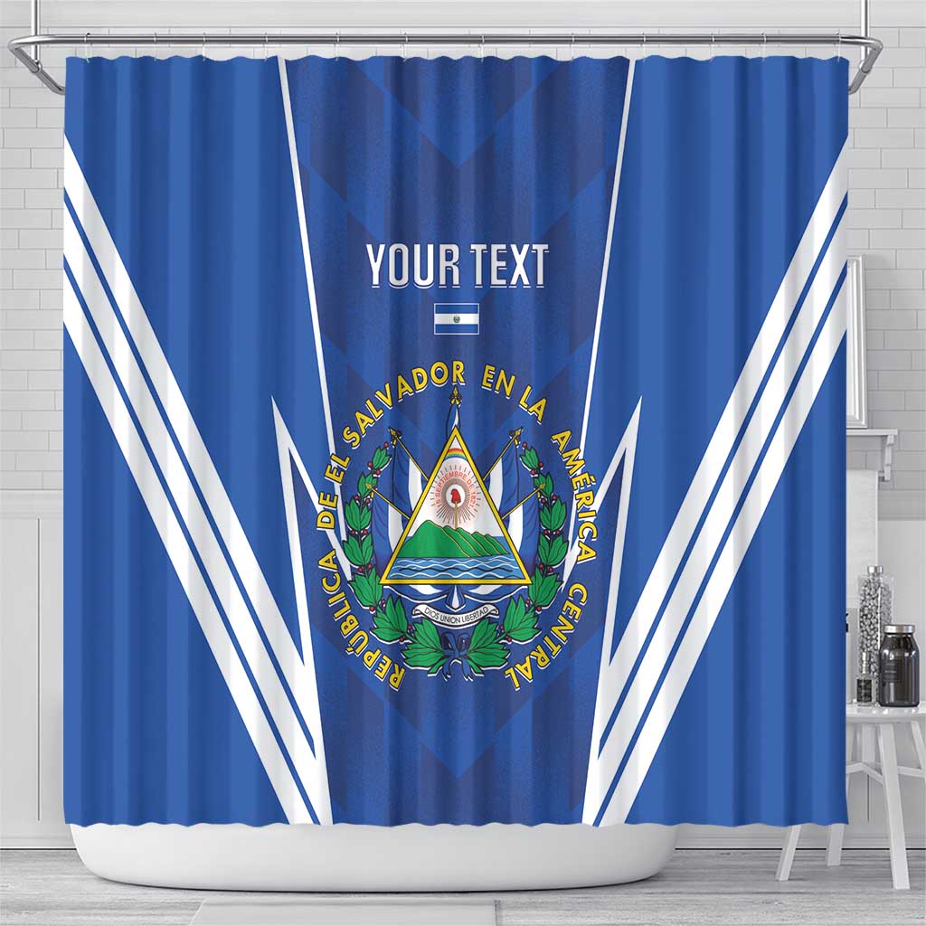 Custom El Salvador Football Shower Curtain 2025 Vamos La Selecta LT14