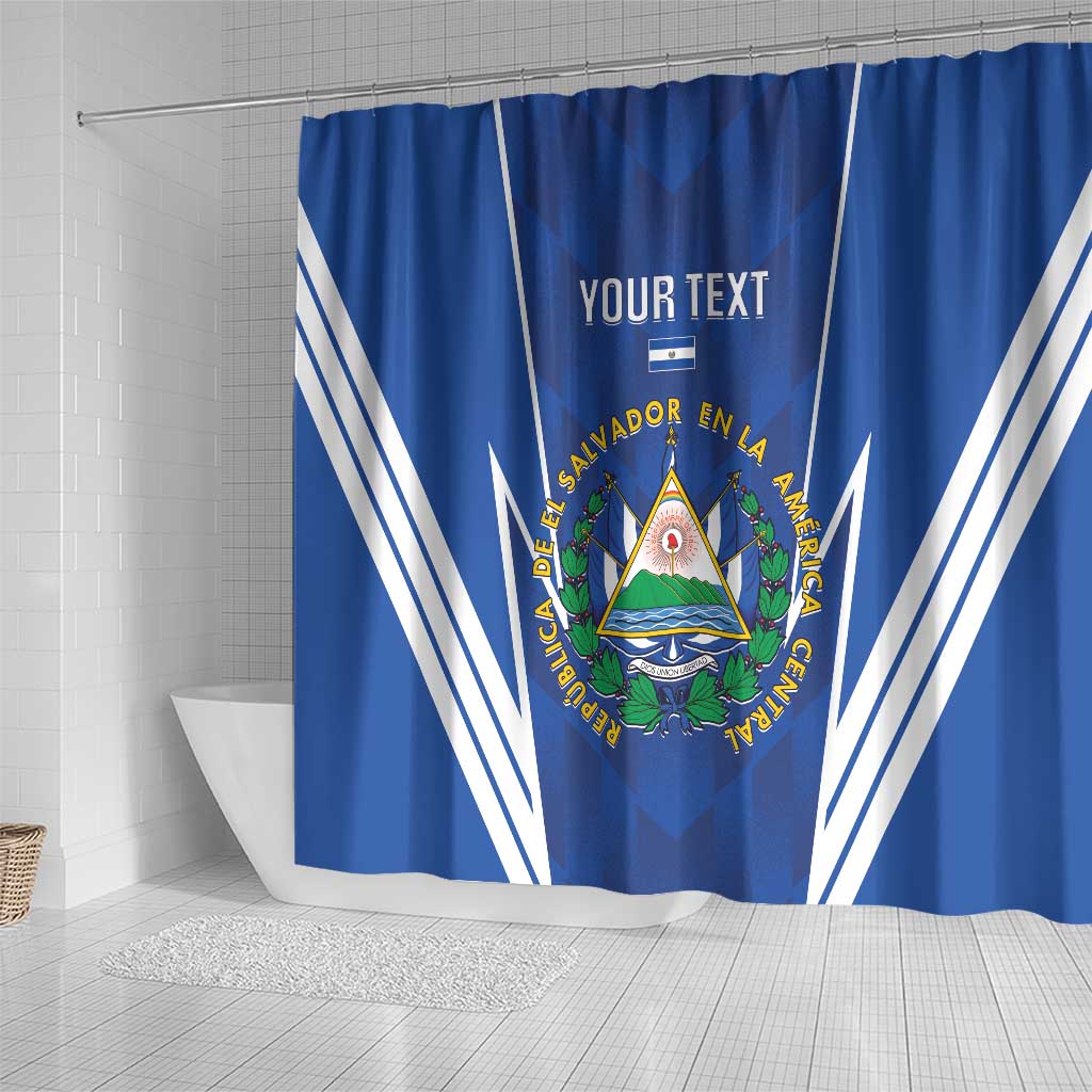 Custom El Salvador Football Shower Curtain 2025 Vamos La Selecta LT14