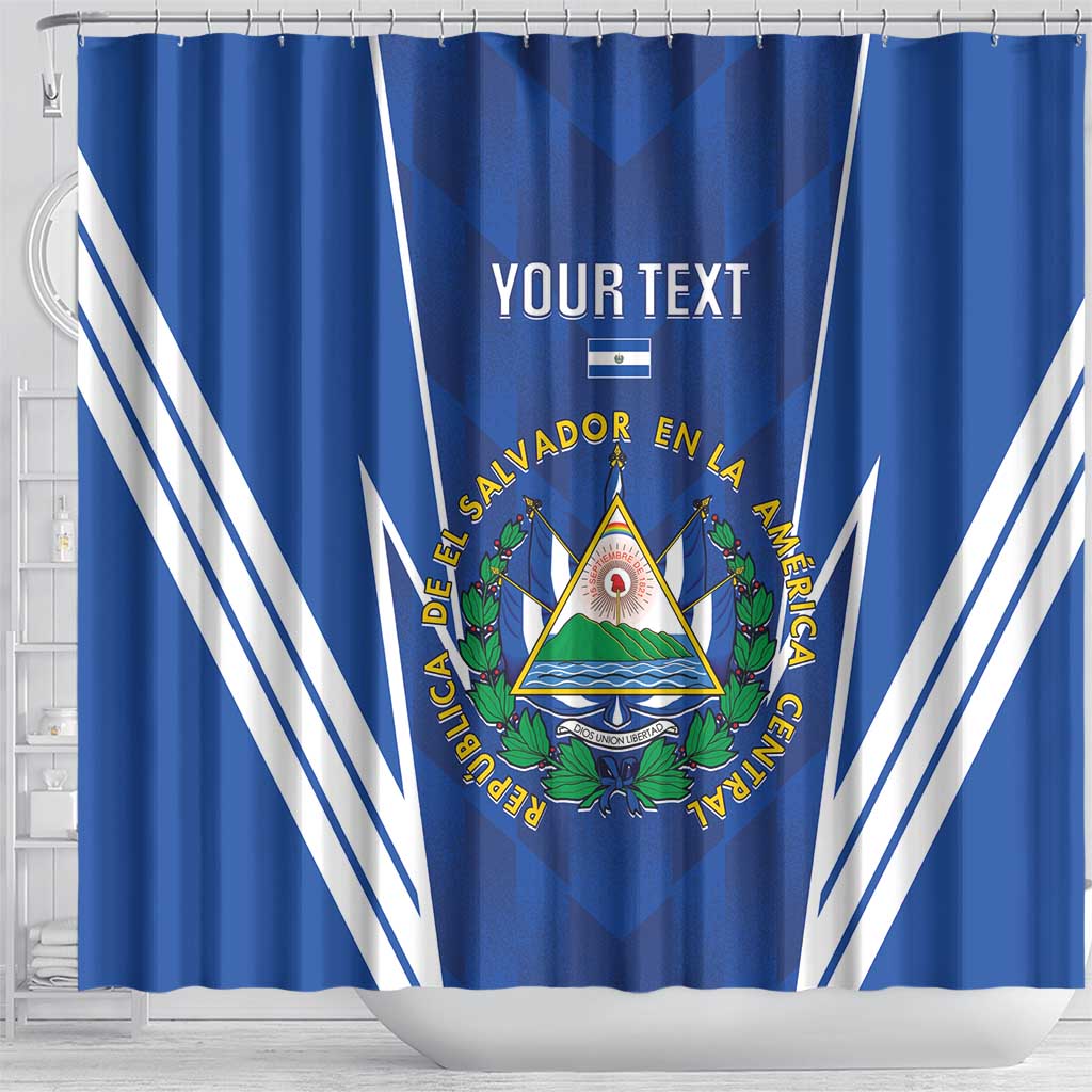 Custom El Salvador Football Shower Curtain 2025 Vamos La Selecta LT14