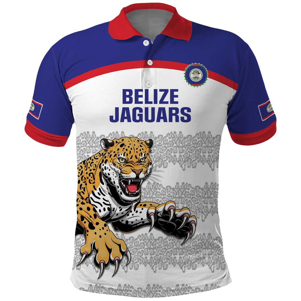 Custom Belize Football Polo Shirt 2025 Go Jaguars LT14