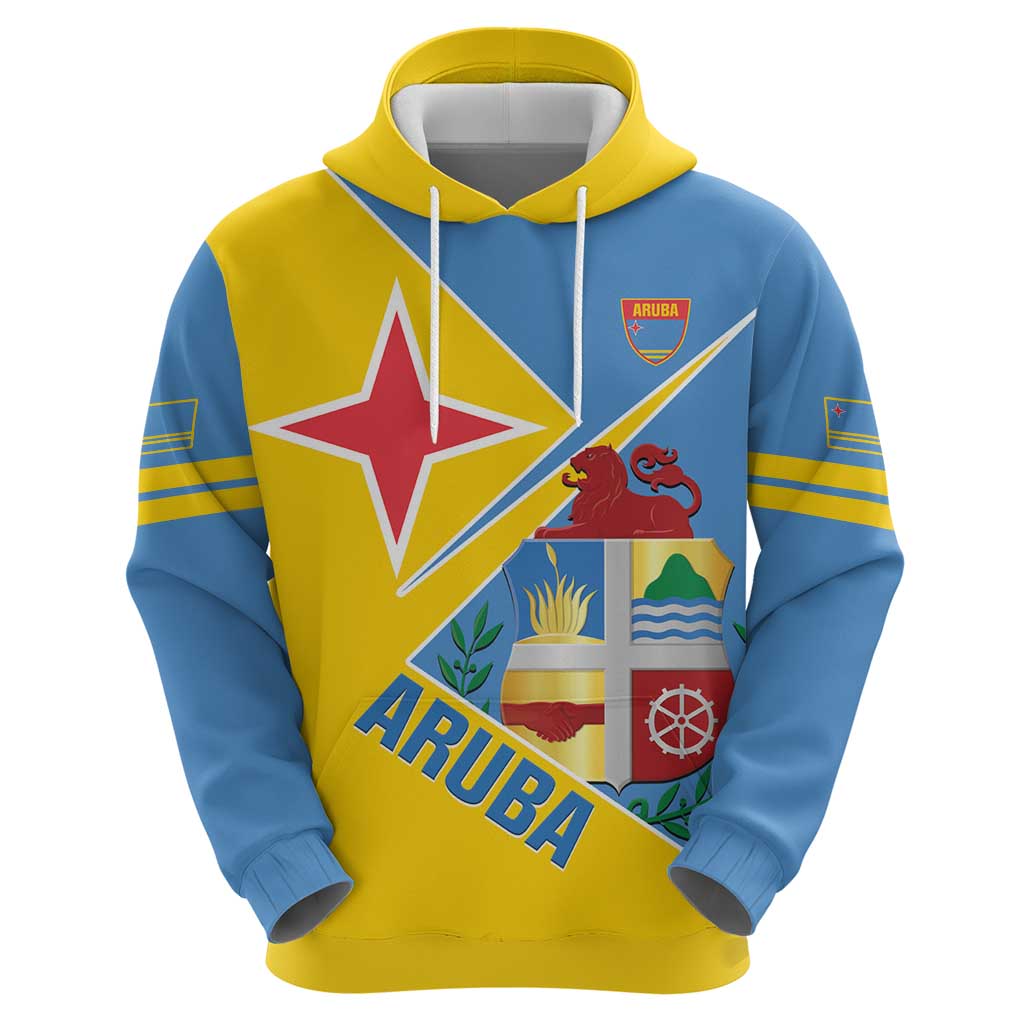 Custom Aruba Football Hoodie 2025 Coat Of Arms Style LT14