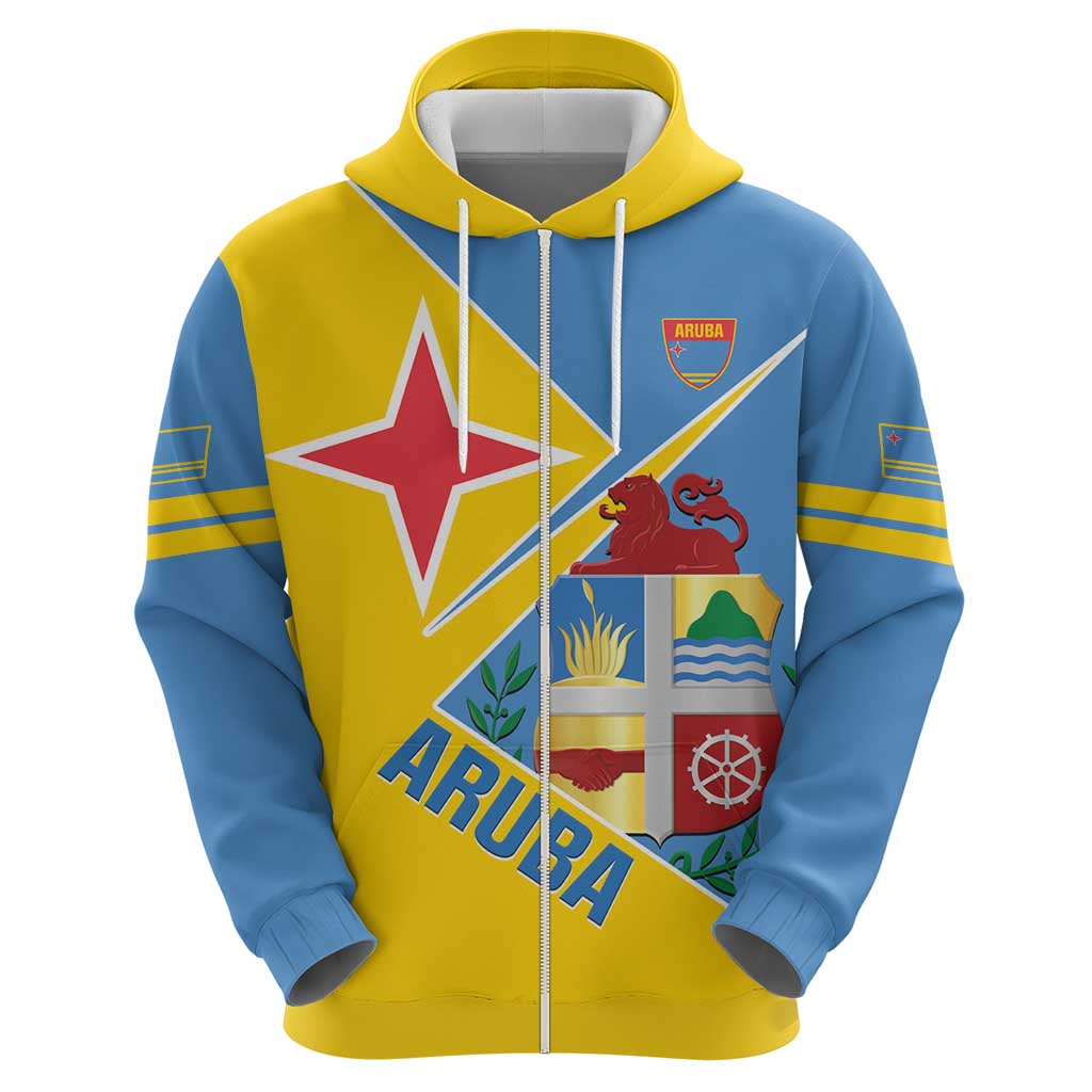 Custom Aruba Football Hoodie 2025 Coat Of Arms Style LT14