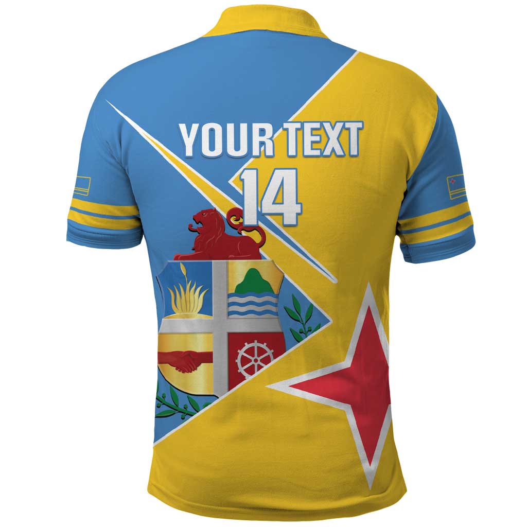 Custom Aruba Football Polo Shirt 2025 Coat Of Arms Style LT14