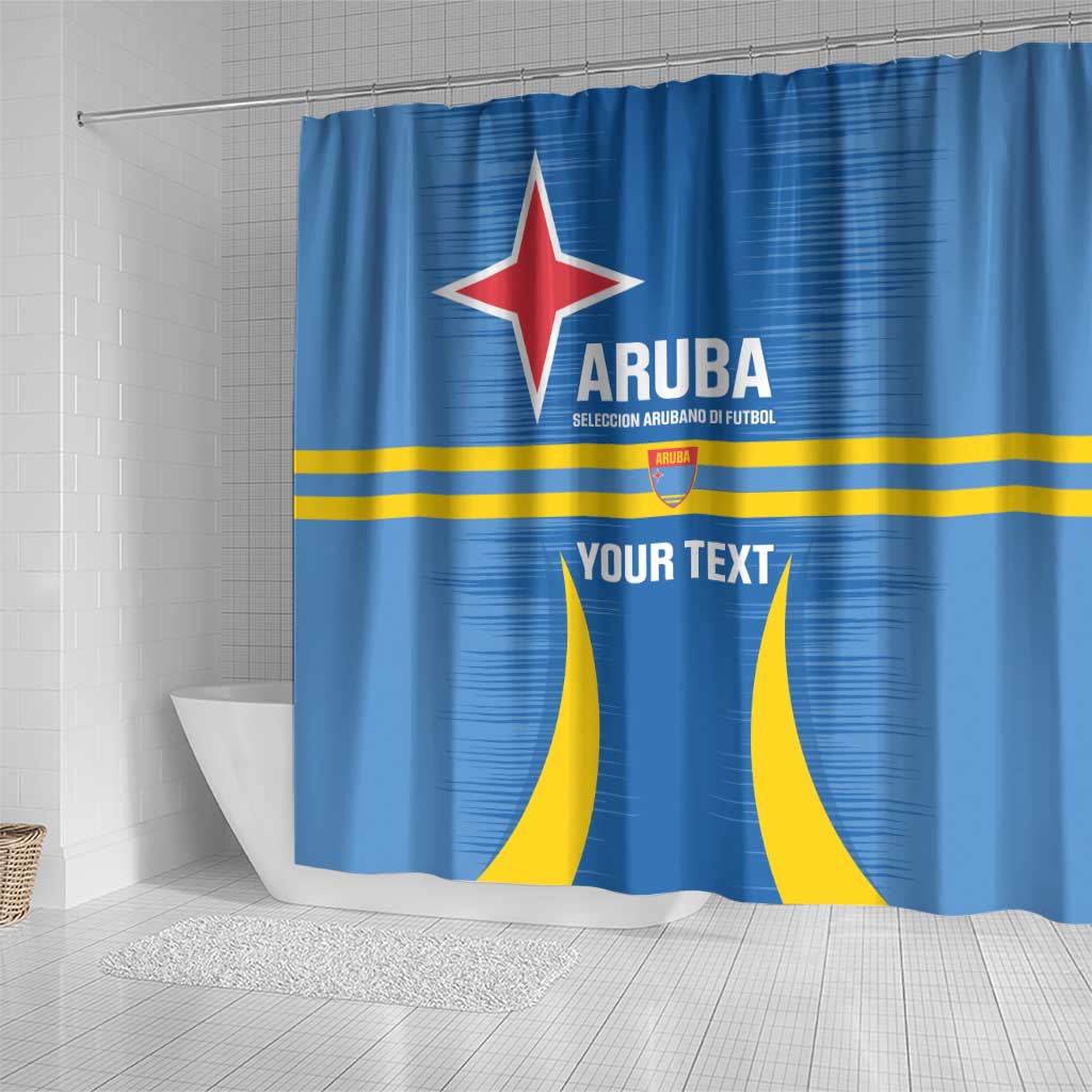 Custom Aruba Football Shower Curtain 2025 Go Champions Flag Color LT14