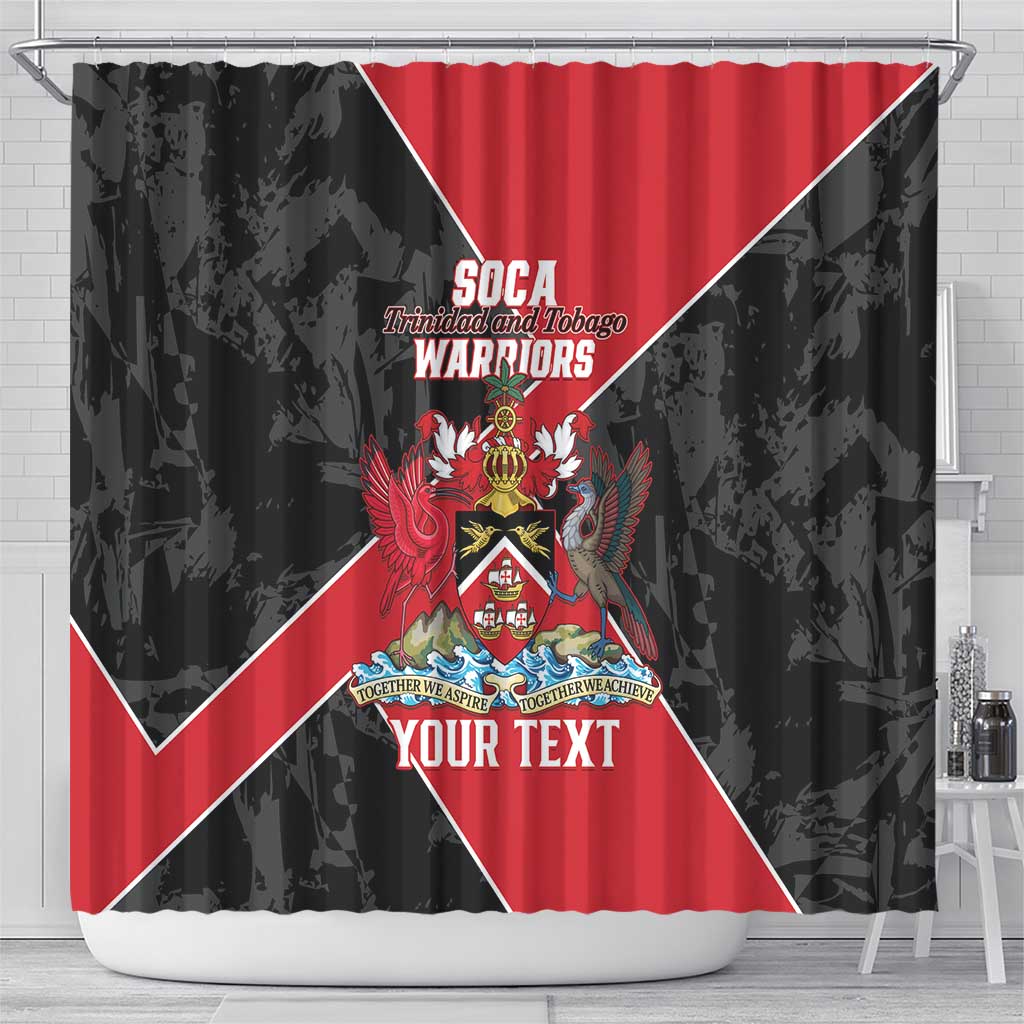 Custom Trinidad and Tobago Football Shower Curtain 2025 Go Soca Warriors LT14