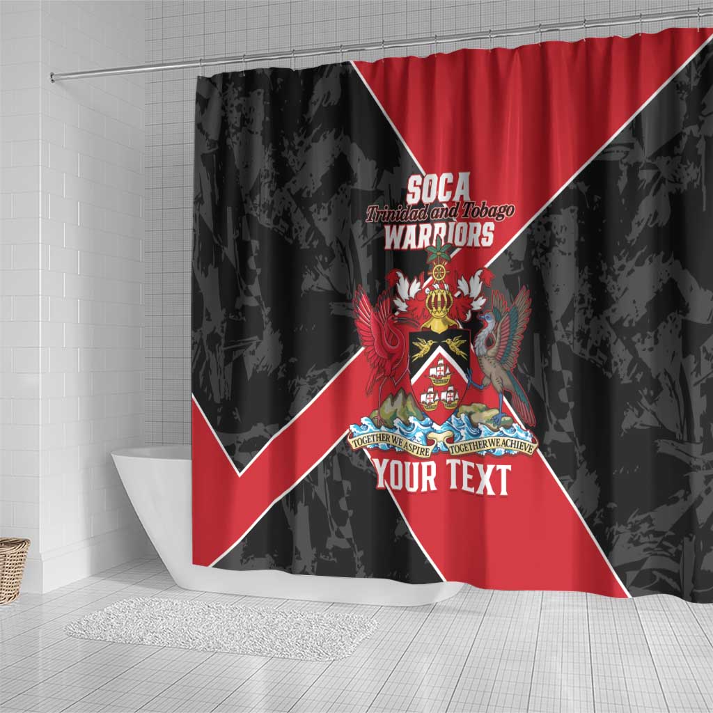 Custom Trinidad and Tobago Football Shower Curtain 2025 Go Soca Warriors LT14