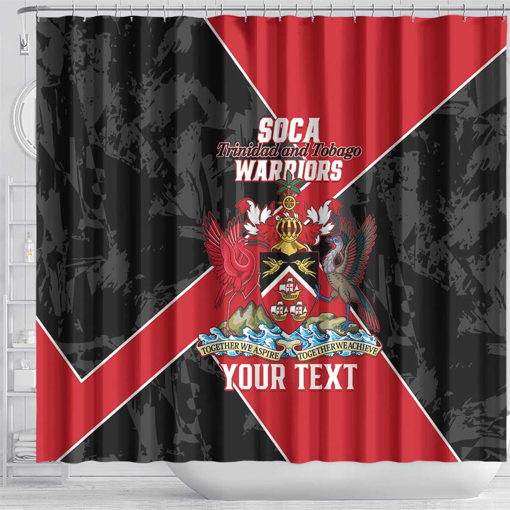 Custom Trinidad and Tobago Football Shower Curtain 2025 Go Soca Warriors LT14