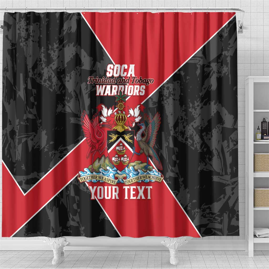Custom Trinidad and Tobago Football Shower Curtain 2025 Go Soca Warriors LT14