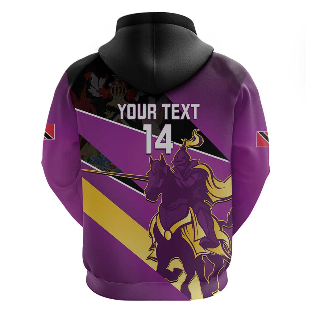 Custom Trinidad and Tobago Cricket Hoodie Come On Knight Riders Purple Version LT14