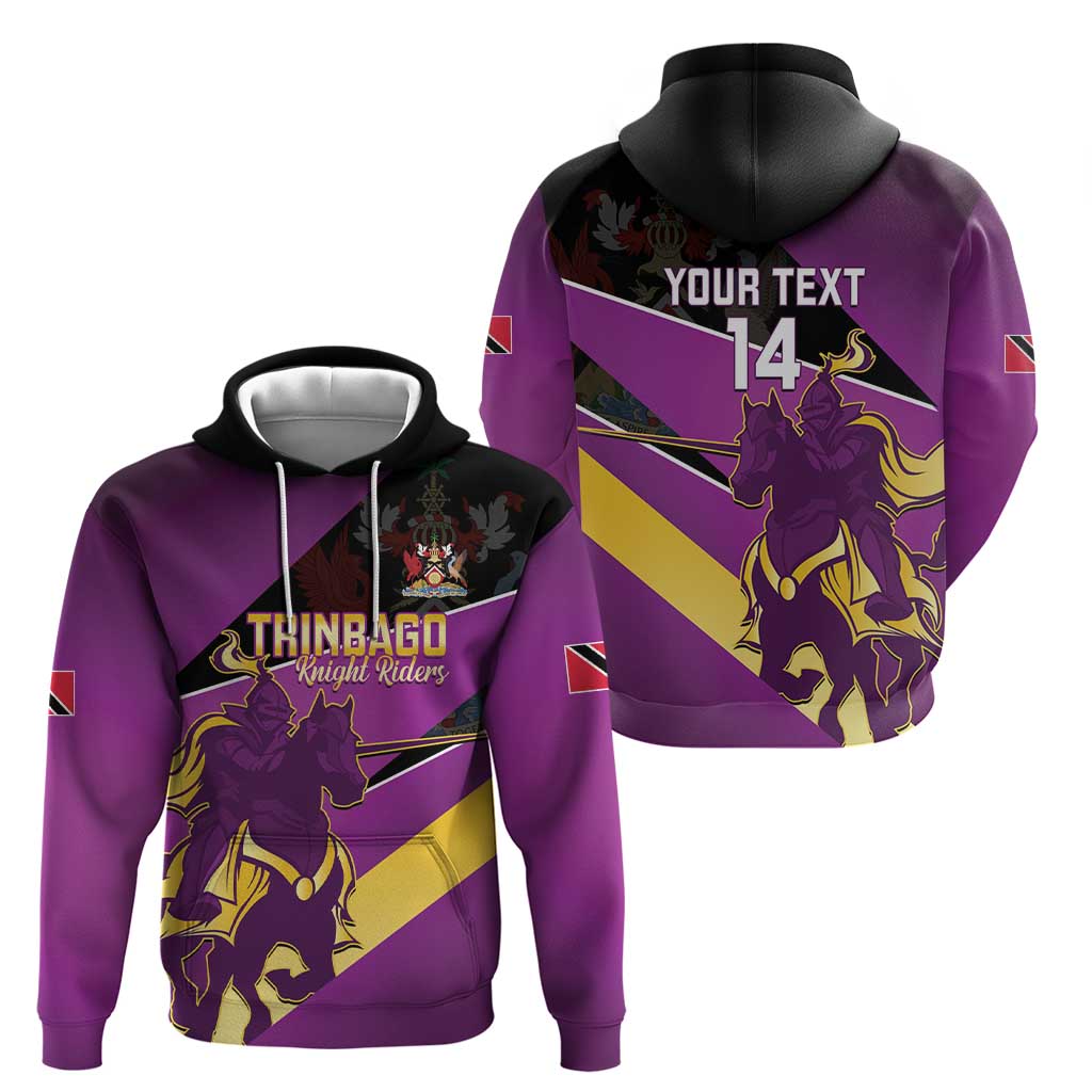 Custom Trinidad and Tobago Cricket Hoodie Come On Knight Riders Purple Version LT14