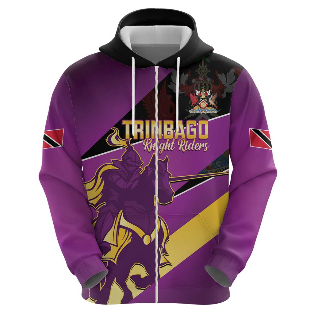 Custom Trinidad and Tobago Cricket Hoodie Come On Knight Riders Purple Version LT14
