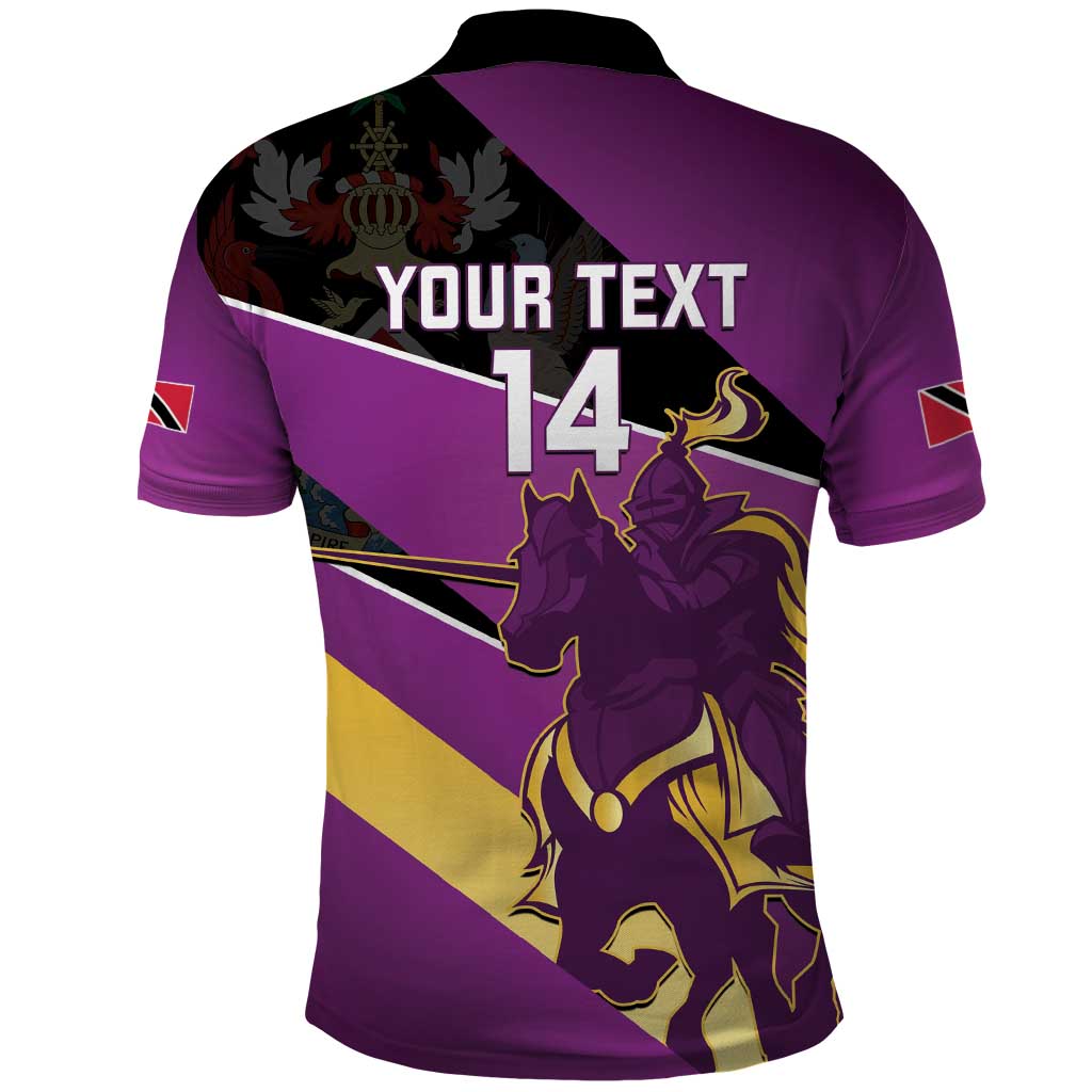 Custom Trinidad and Tobago Cricket Polo Shirt Come On Knight Riders Purple Version LT14