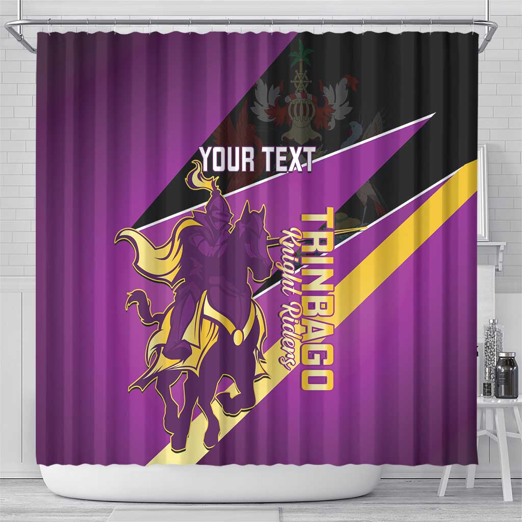 Custom Trinidad and Tobago Cricket Shower Curtain Come On Knight Riders Purple Version LT14
