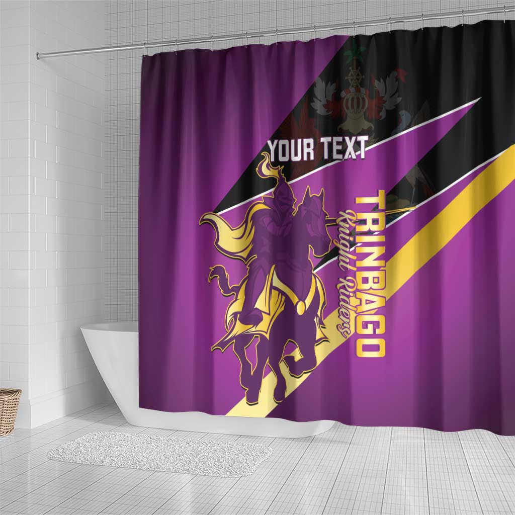 Custom Trinidad and Tobago Cricket Shower Curtain Come On Knight Riders Purple Version LT14