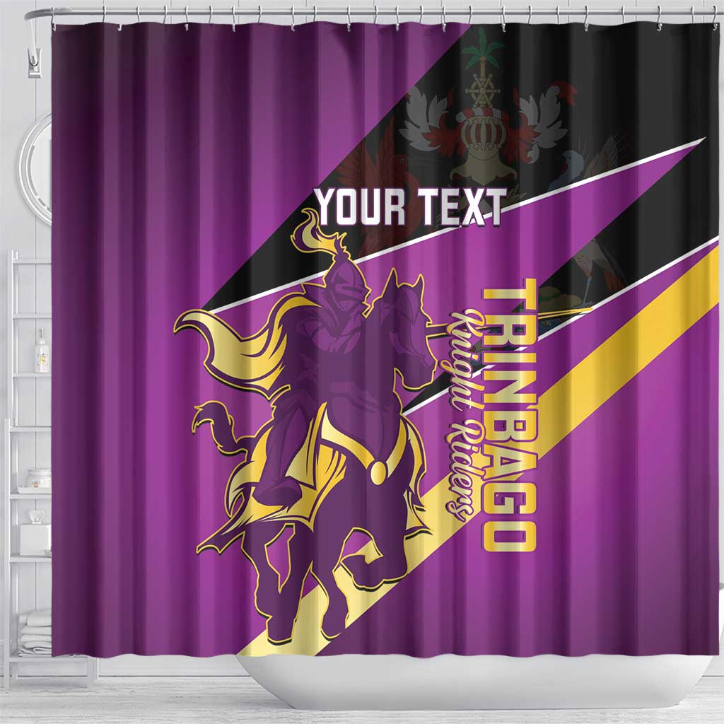 Custom Trinidad and Tobago Cricket Shower Curtain Come On Knight Riders Purple Version LT14
