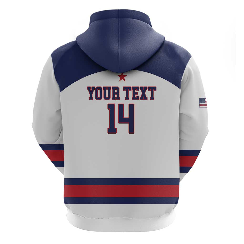 Custom United States Lacrosse Hoodie Go Champions White Version LT14