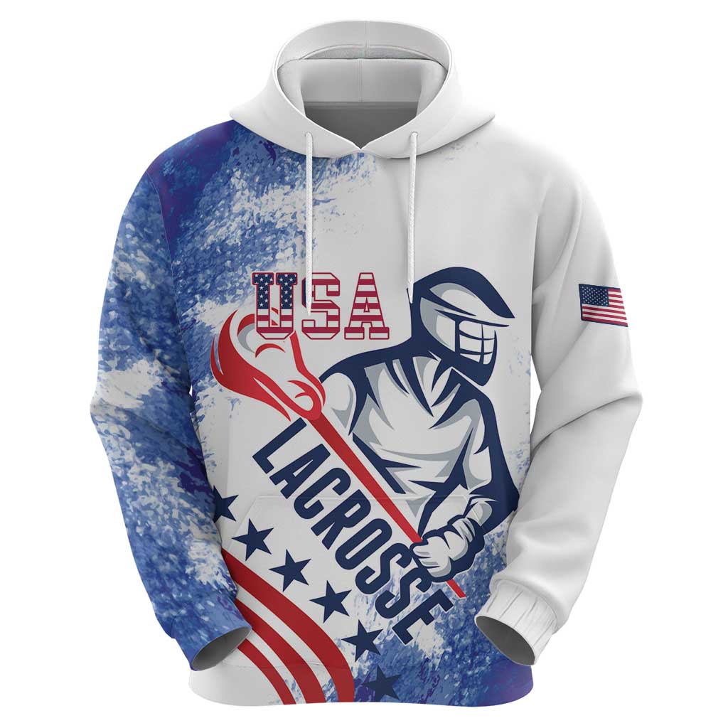 Custom United States Lacrosse Hoodie 2025 Grunge Style LT14
