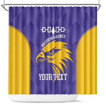Custom Haudenosaunee Lacrosse Shower Curtain 2025 Go Nationals LT14