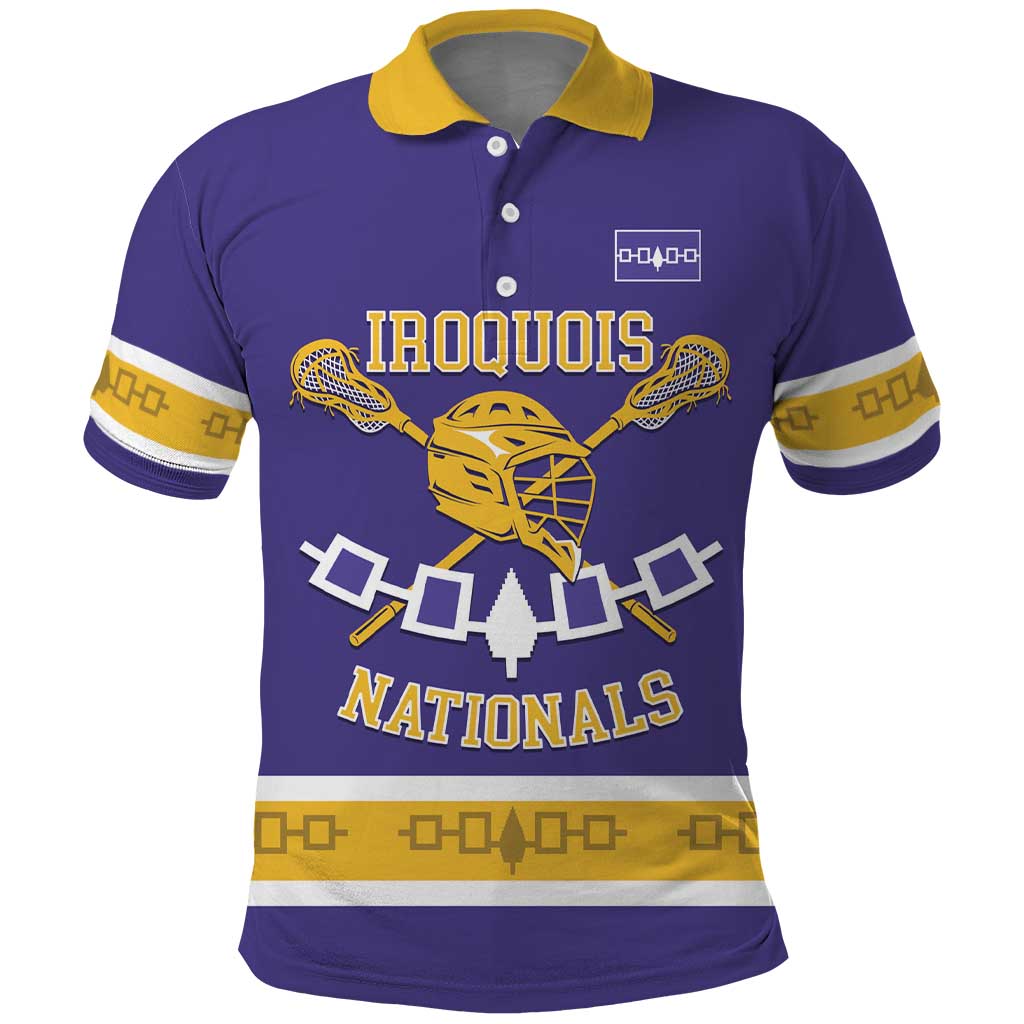 Custom Iroquois Lacrosse Polo Shirt Haudenosaunee Nationals LT14