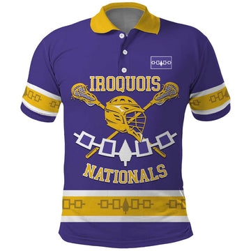Custom Iroquois Lacrosse Polo Shirt Haudenosaunee Nationals LT14
