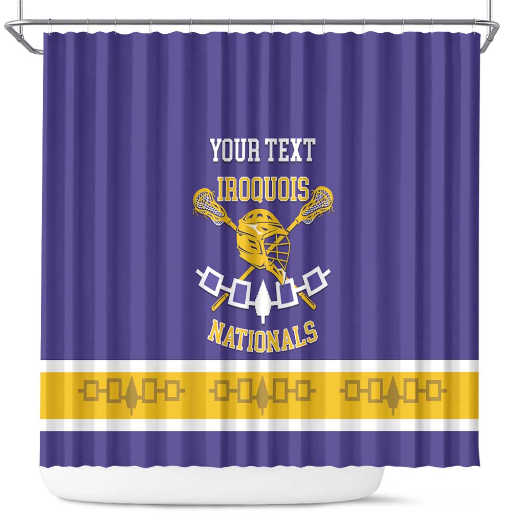 Custom Iroquois Lacrosse Shower Curtain Haudenosaunee Nationals LT14