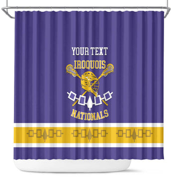 Custom Iroquois Lacrosse Shower Curtain Haudenosaunee Nationals LT14