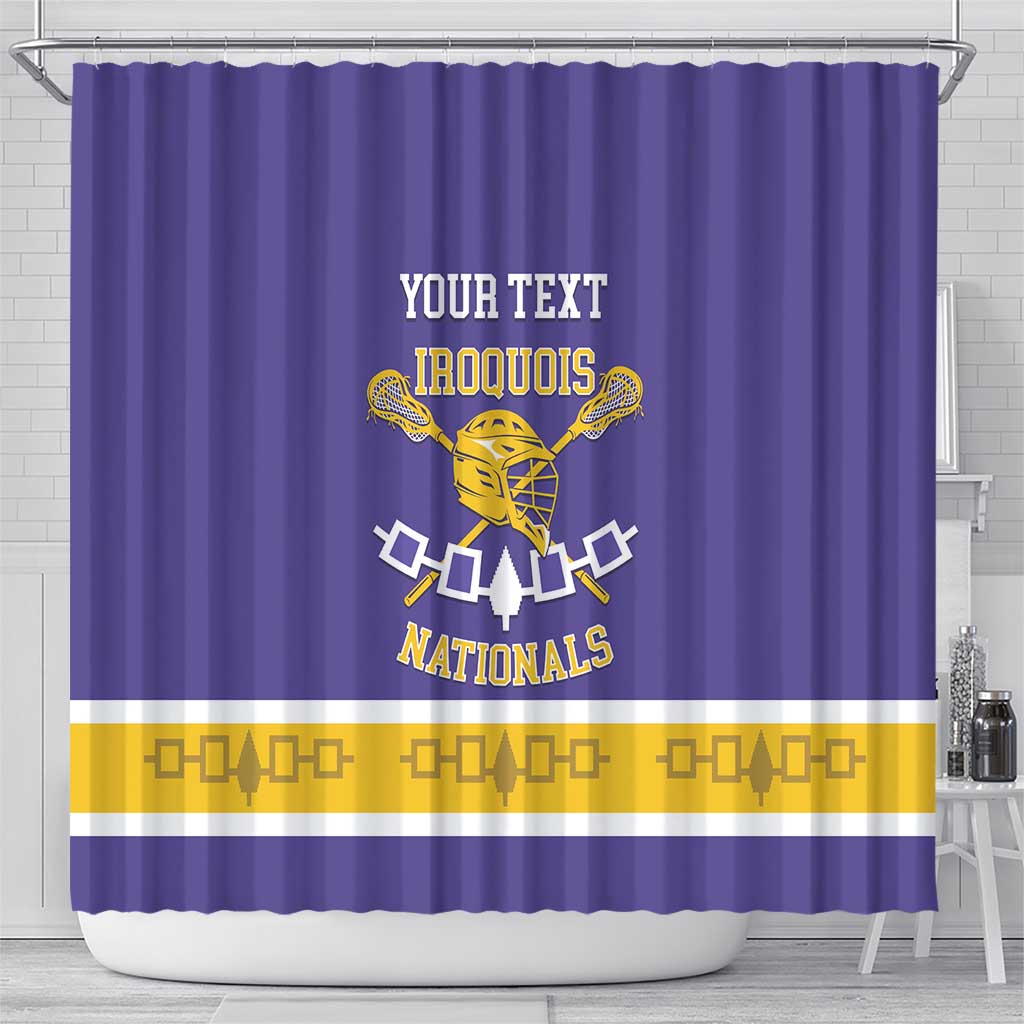Custom Iroquois Lacrosse Shower Curtain Haudenosaunee Nationals LT14