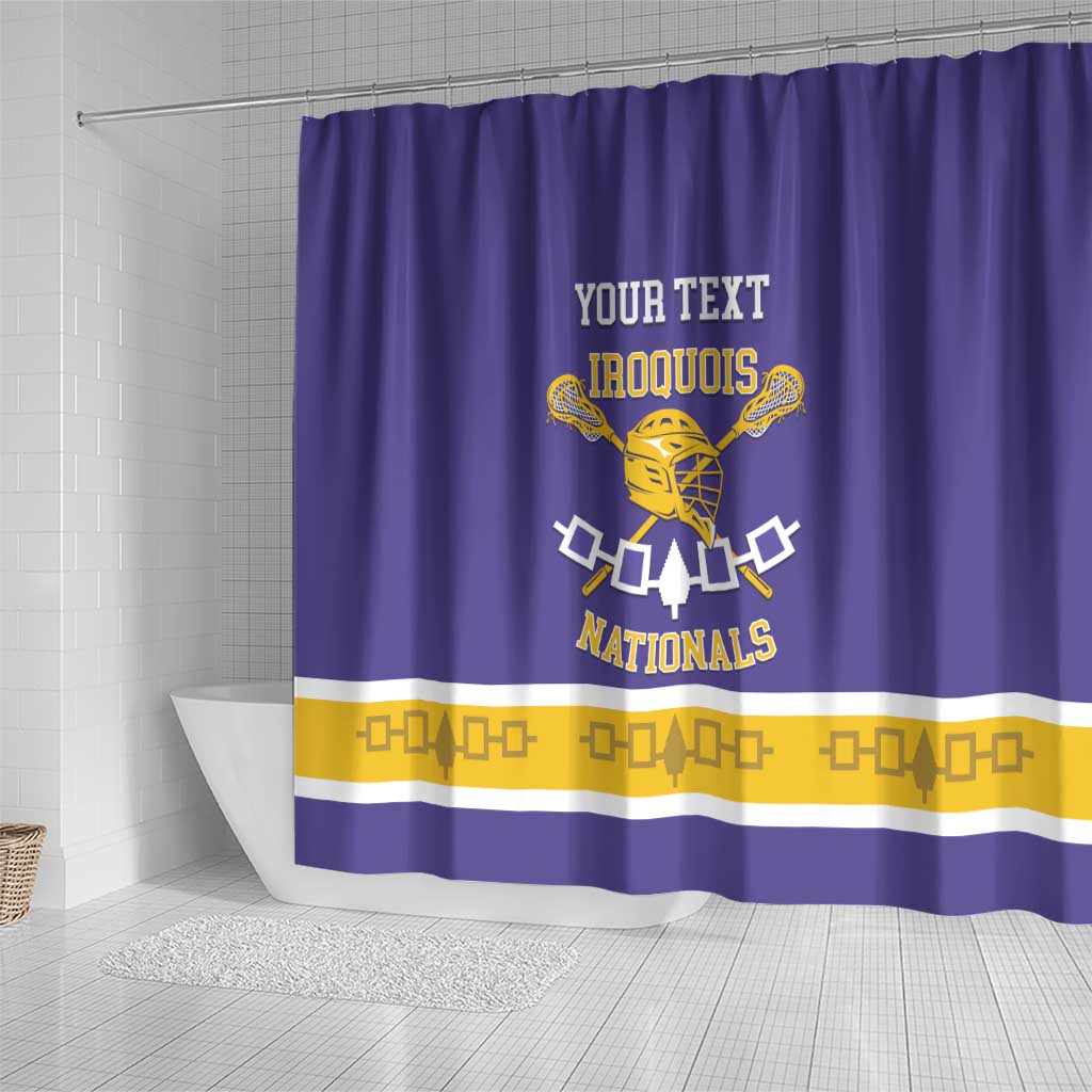 Custom Iroquois Lacrosse Shower Curtain Haudenosaunee Nationals LT14