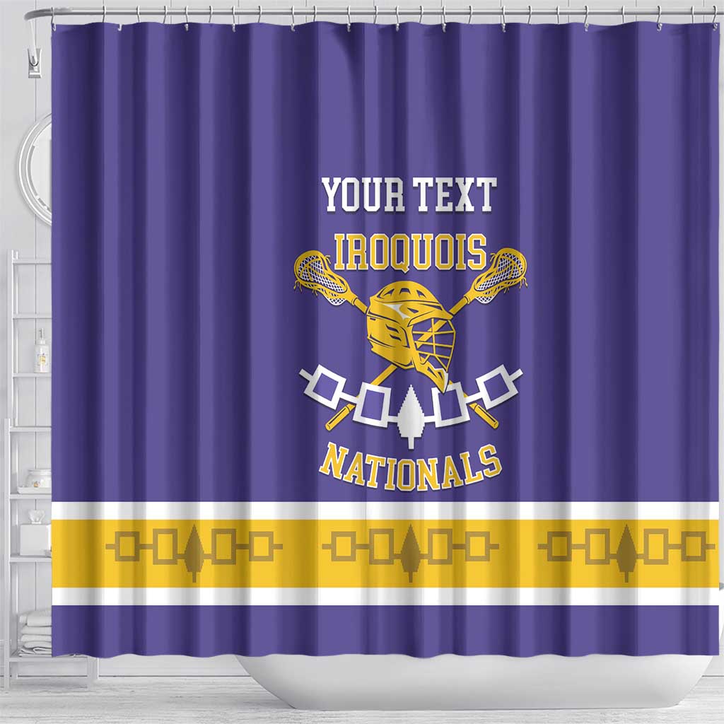 Custom Iroquois Lacrosse Shower Curtain Haudenosaunee Nationals LT14